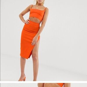 ASOS Orange Skirt Set